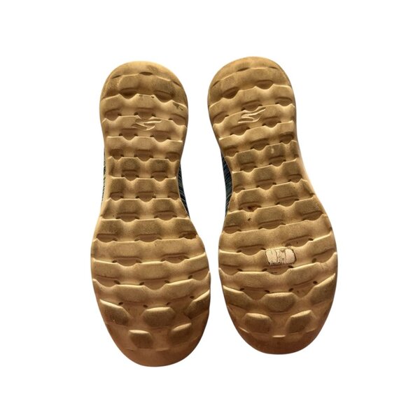 Skechers Go Walk Blue Striped Slip-On Shoes Womens Size 10.5 Lightweight Comfort - Picture 7 of 8